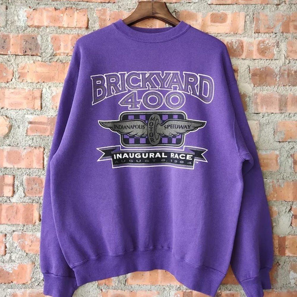 Retro NASCAR Brickyard 400 Indianapolis Graphic Crewneck Sweatshirt